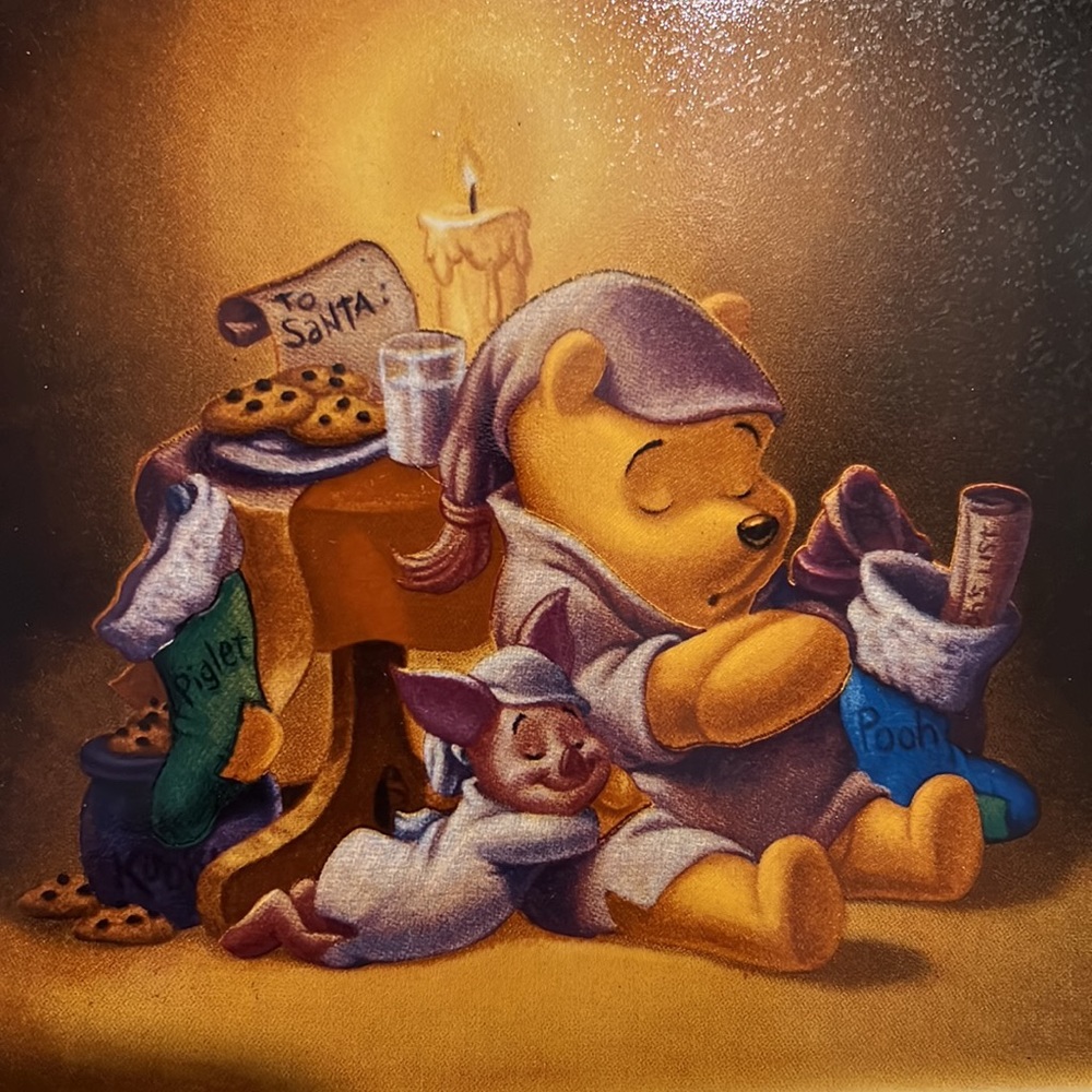 1995 Disney China , Winnie the Pooh Plate, Cookies for Santa - Picture 2 of 4